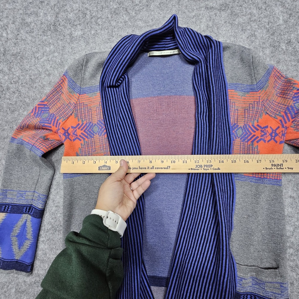 Twelfth Street by Cynthia Vincent Log Cabin cardigan sweater Small - Picture 8 of 10